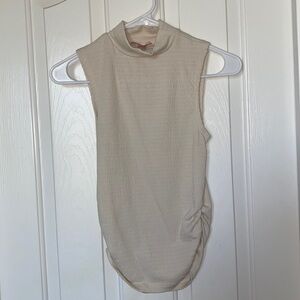 Cream Turtleneck Tank